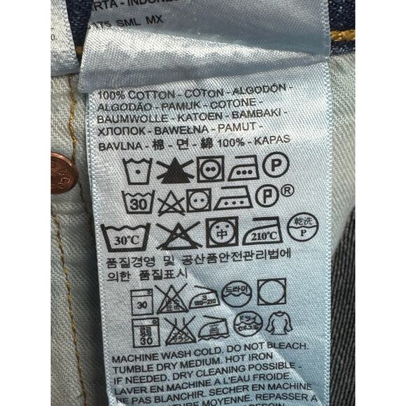 Levi's 501 Men's Straight Leg Button Fly Blue Denim Jeans - Size 44x30 (44x31) - Picture 5 of 6